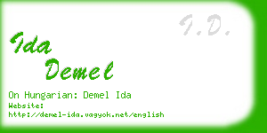 ida demel business card